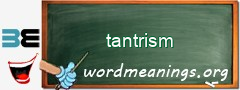 WordMeaning blackboard for tantrism